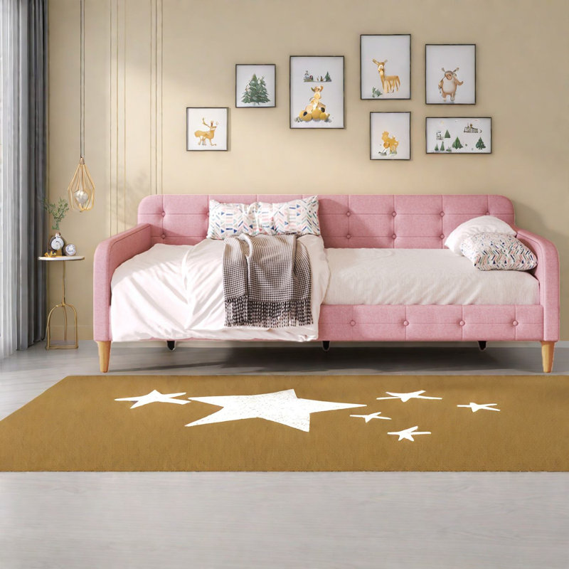 Lit de jour moderne multifonctionnel en bois MDF rembourré pour la maison
