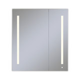 AiO Recessed Frameless Medicine Cabinet with 3 Adjustable Shelves and LED Lighting