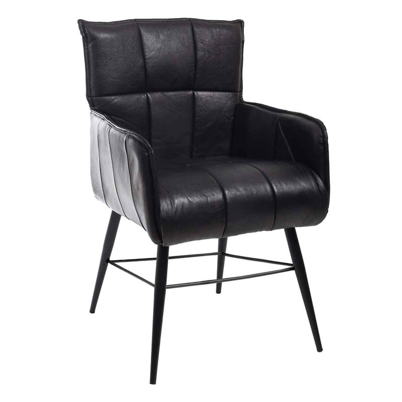 Moraal 44cm H Upholstered Side Chair, Black