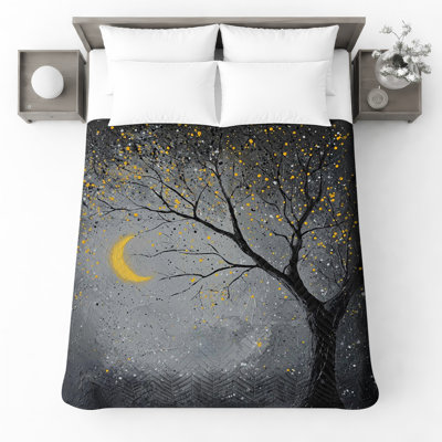 Moonlit Tree Night Bedding Moon Bedspread Nature