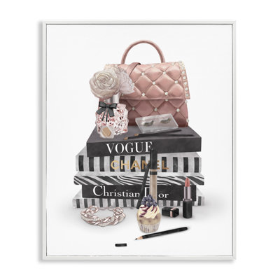 «Fashion Bookstack Purse Perfume Pink Glam Design» par Ziwei Li - impression