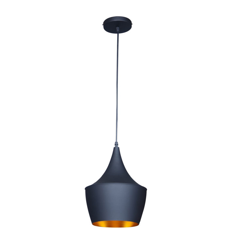 Roberson 1 - Light Single Pendant, Black / Gold