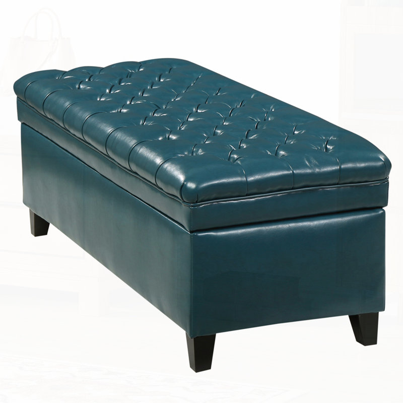 Rectangular bench design, Teal