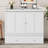 Murphy Bed Cabinet, Solid Pine Wall Bed Chest With USB, Charging Station And Large Storage Drawer-184757600