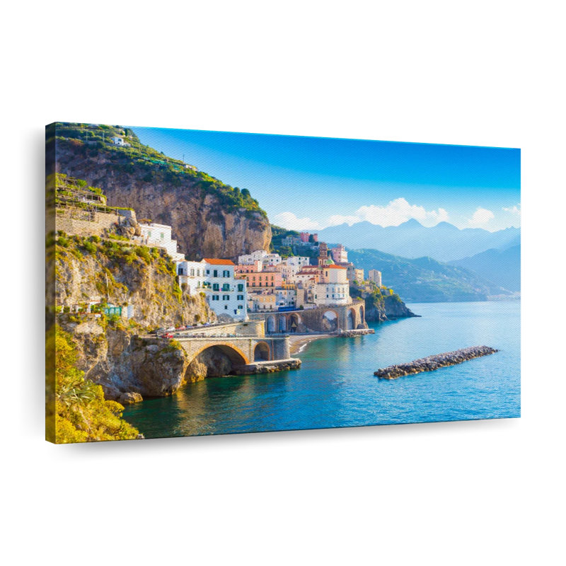 Impression sur toile Amalfi Coast Daylight, H 16 po x l 24 po x P 1,25 po