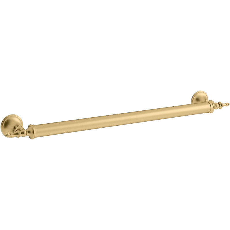 Decorative Grab Bar, Vibrant Brushed Moderne Brass, 24" W