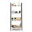 4 Tier Ladder Bookshelf, Bookcase Shelf Storage Rack Organizer, Rustic Oak-370006346