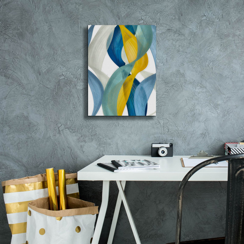  «Horizontal Bands 2» par Alonzo Saunders, art mural sur toile, 12 po x 16 po