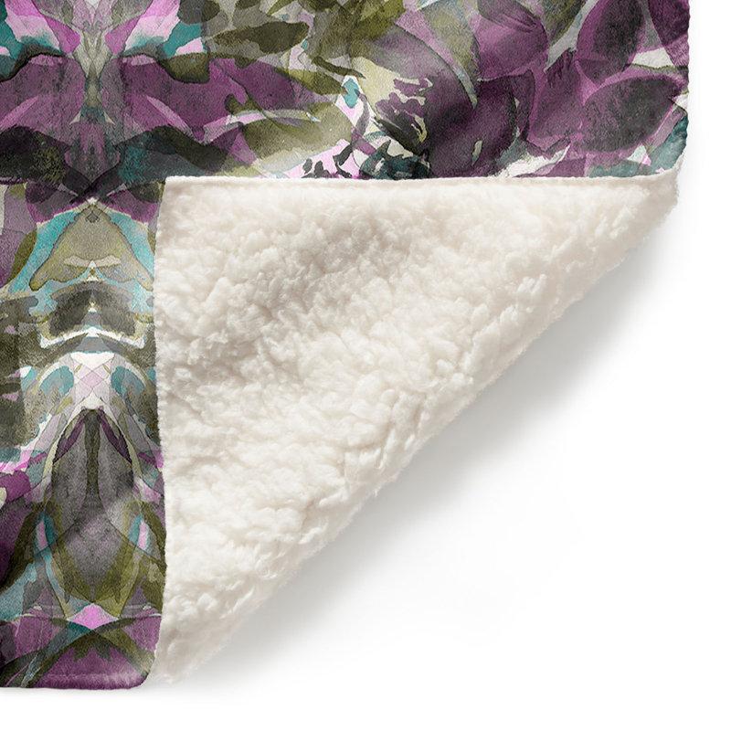 Couverture sherpa douce enchanted forest v, l 51 po x L 60 po