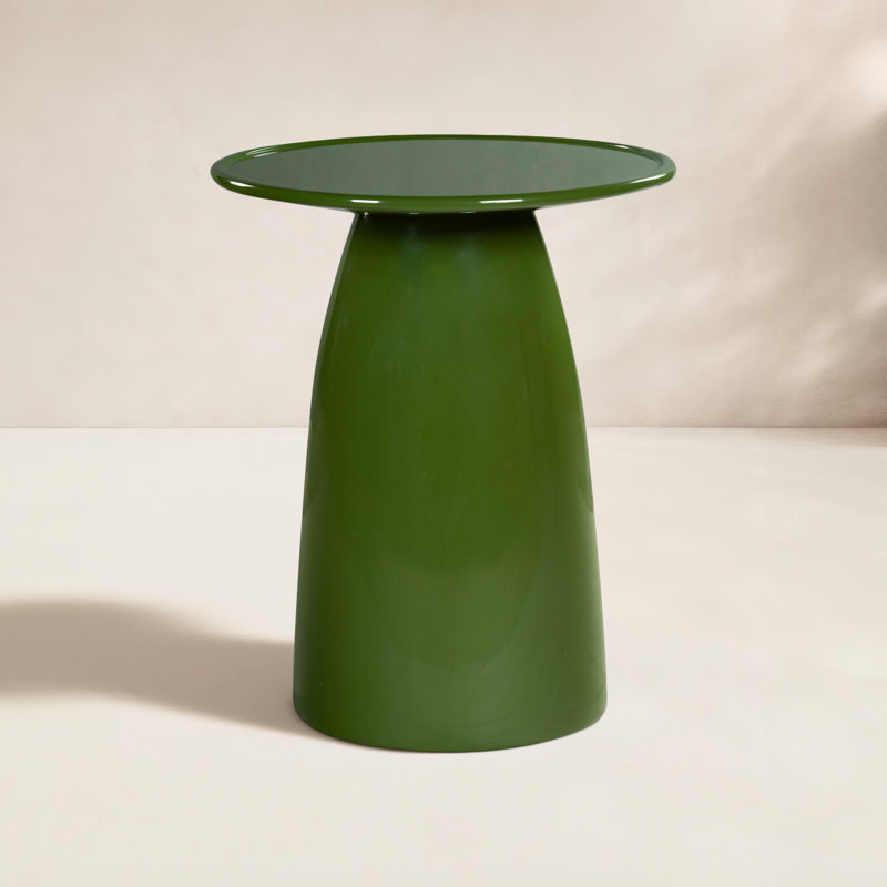 Darbonne Stephan Concrete Accent Table, Olive Green