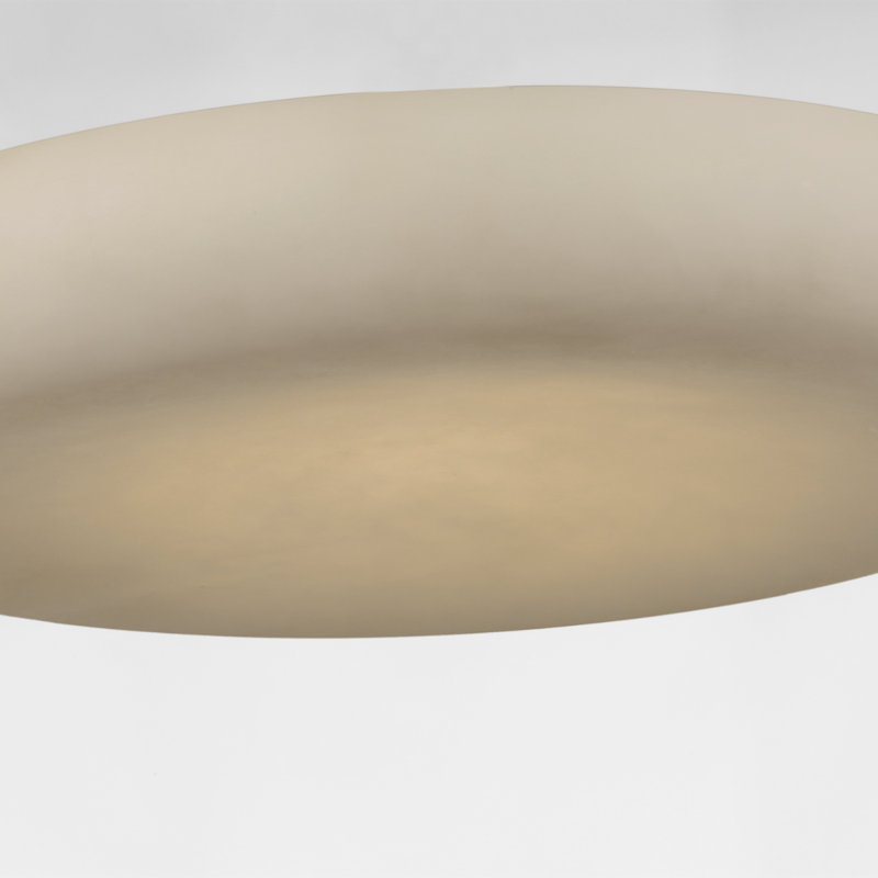 Kelly Wearstler Formosa 22" Flush Mount, Alabaster/Bronze