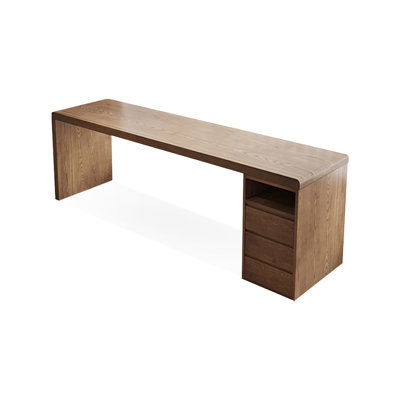 Bureaux rectangulaires en bois massif noyer clair