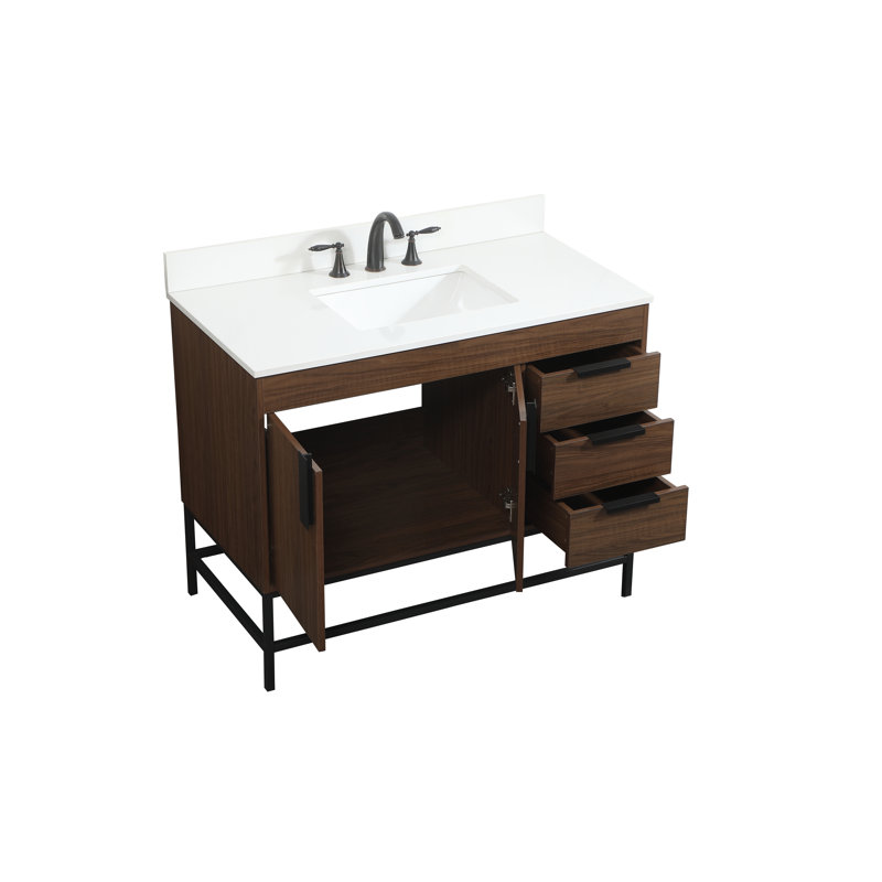 Ensemble de meuble-lavabo simple 42 po Eugene, Noyer