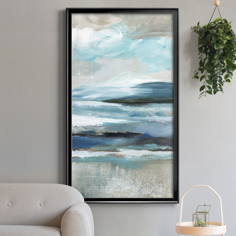 «Distant Drama II», reproduction d'art encadrée, H 22,5 po x l 42,5 po x P 1,5 po, Toile avec cadre noir