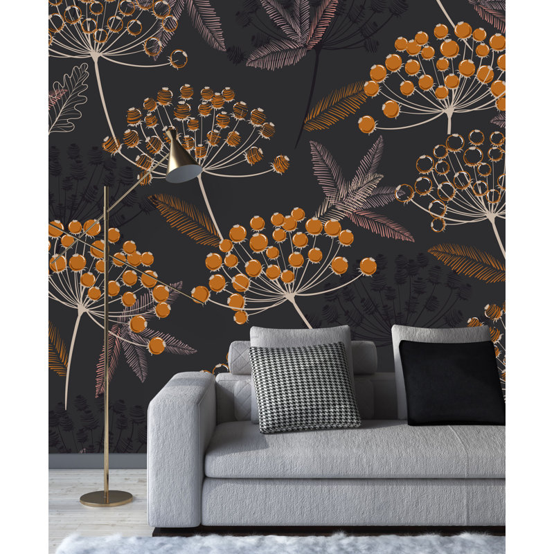 Floral Wall Mural, 100" W x 8.33" L