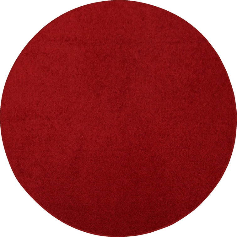 Modern Plush Solid Color Rug - Red, Pet and Kids Friendly Rug. Made in USA, Rectangle, Area Rugs Great for kids, Pets, Event, Wedding 