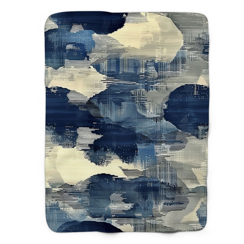Brush Lines - 1 Piece Premium Blanket, Queen