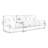 White Polyester Standard Sofa cushion Loveseat