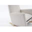 Chaise berçante en coton et lin avec repose-pieds réglable-747966078