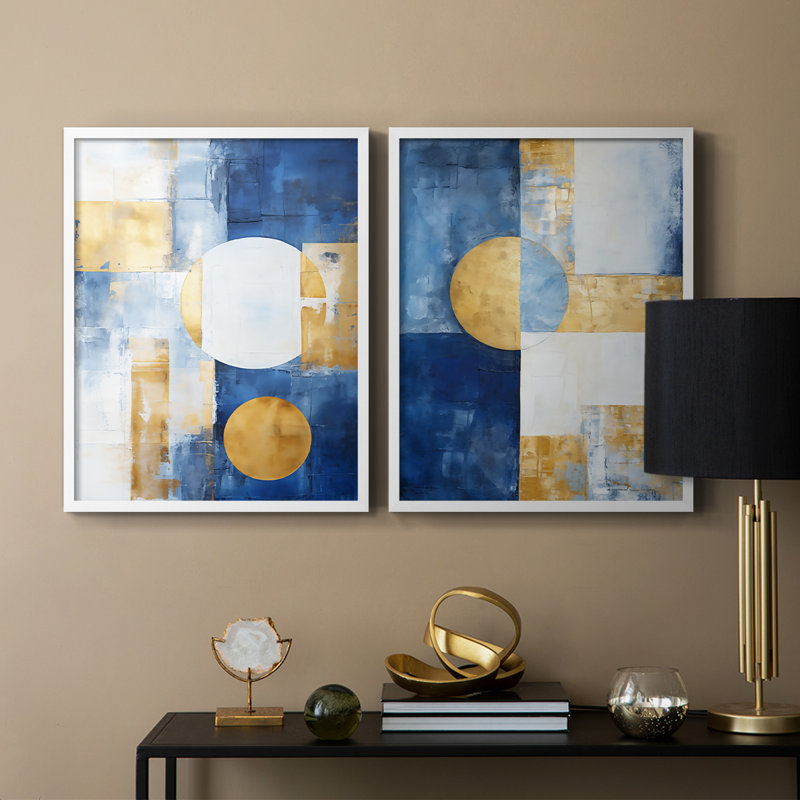 Série ABSTRACT Dxxiv - reproduction encadrée de qualité supérieure - prête à être accrochée - aucun clou requis - aucun clou requis