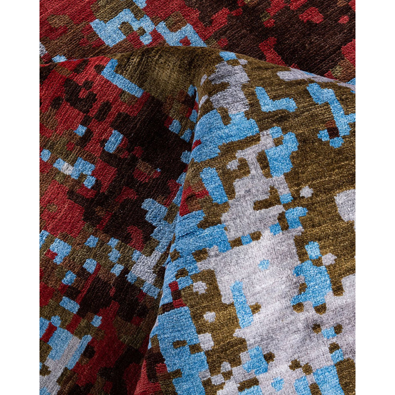 Overdyed One-of-a-Kind 8' 1" x 10' 0" Hand Knotted Area Rug