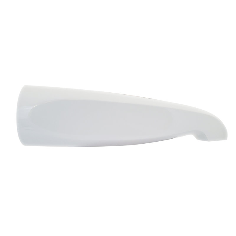 8-1/2" Reach Brass Wall Mount Bathtub Spout, Powder Coat White