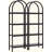 4-Tier Industrial Black Arched Open Bookshelf