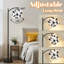 Lampe sur pied à arc avec abat-jour réglable noir, blanc, pêche, fleur, encre, art floral, pétales, feuilles, lampe sur pied, 3 températures de couleur, intensité variable, grand mât avec interrupteur au pied pour la chambre à coucher