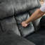 Fauteuil inclinable manuel en microfibre de 38,58 po de largeur avec rembourrage rembourré et poche de rangement latérale (ensemble de 2)-234985625