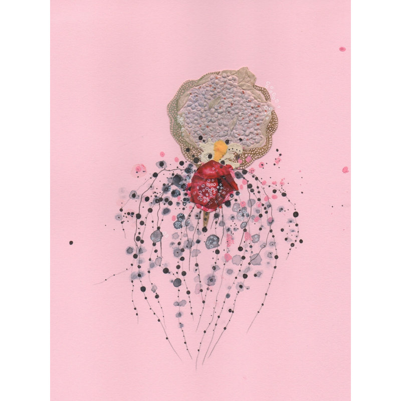 Flowering Sea Creature Print by Jenny Brown, Black Framed Paper, 21.25" H x 17.25" W