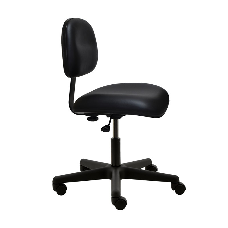 Alvild Vinyl Drafting Chair, Black