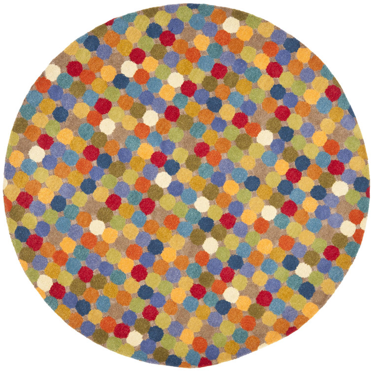 Candelo Hand Tufted Wool Polka Dots Rug
