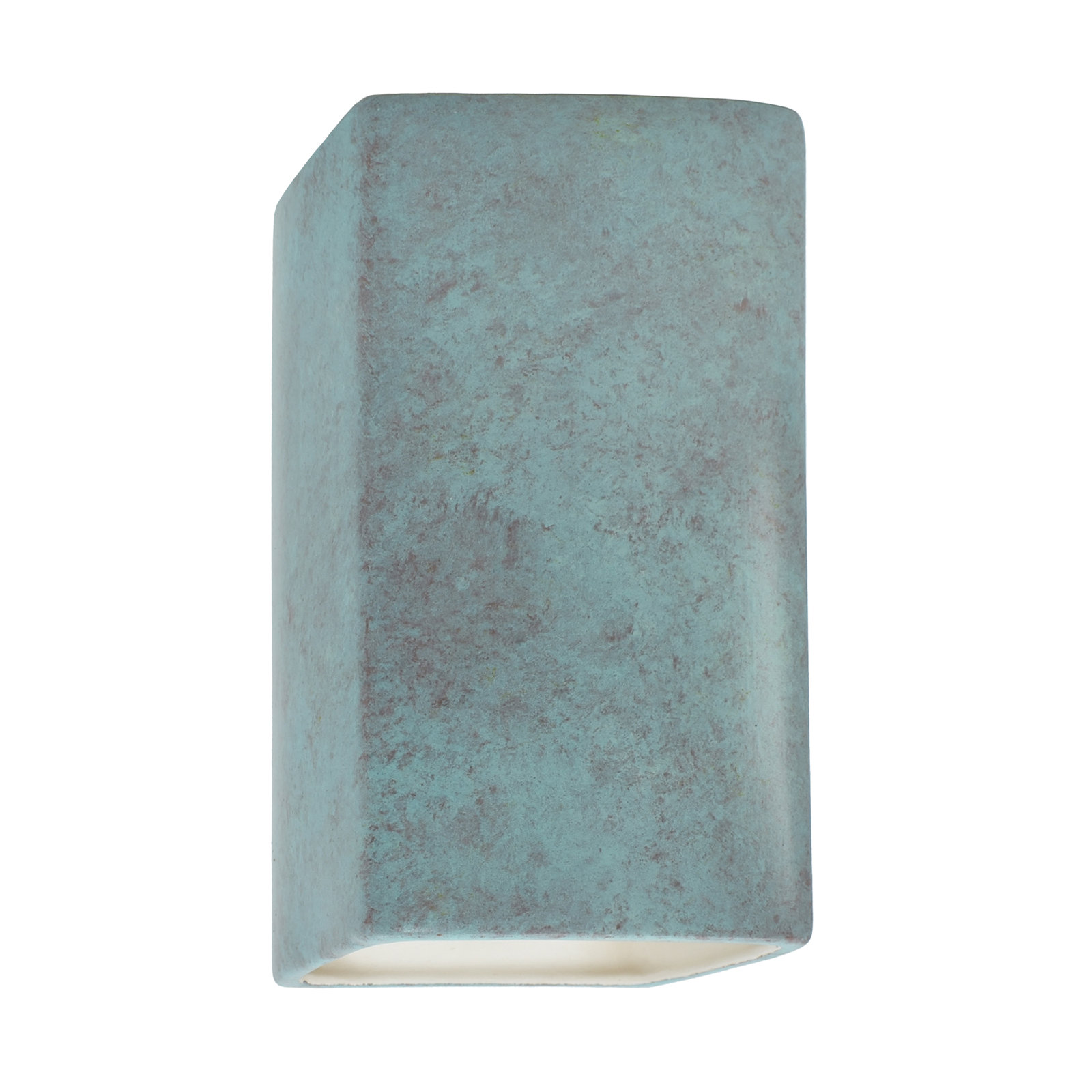 Nomad Outdoor Ceramic LED Wall Light, Verde Patina, 9.5" H x 5.25" W x 4.5" D, LED