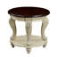 Table de bout ronde 22 pouces deux tons, canapé en bois massif avec tablette, table de coin de salon facile à assembler, beige et plateau espresso