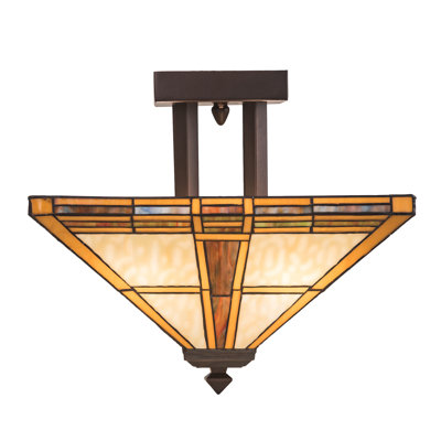 Yager Glass Semi Flush Mount