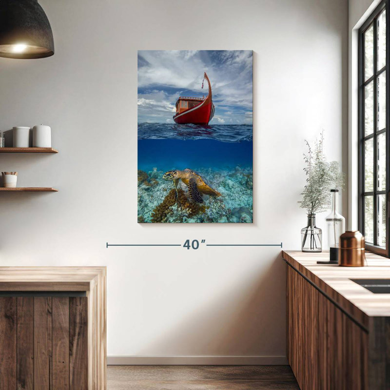 Brampt Exotic Maldivian Turtle, 39" H x 26" W