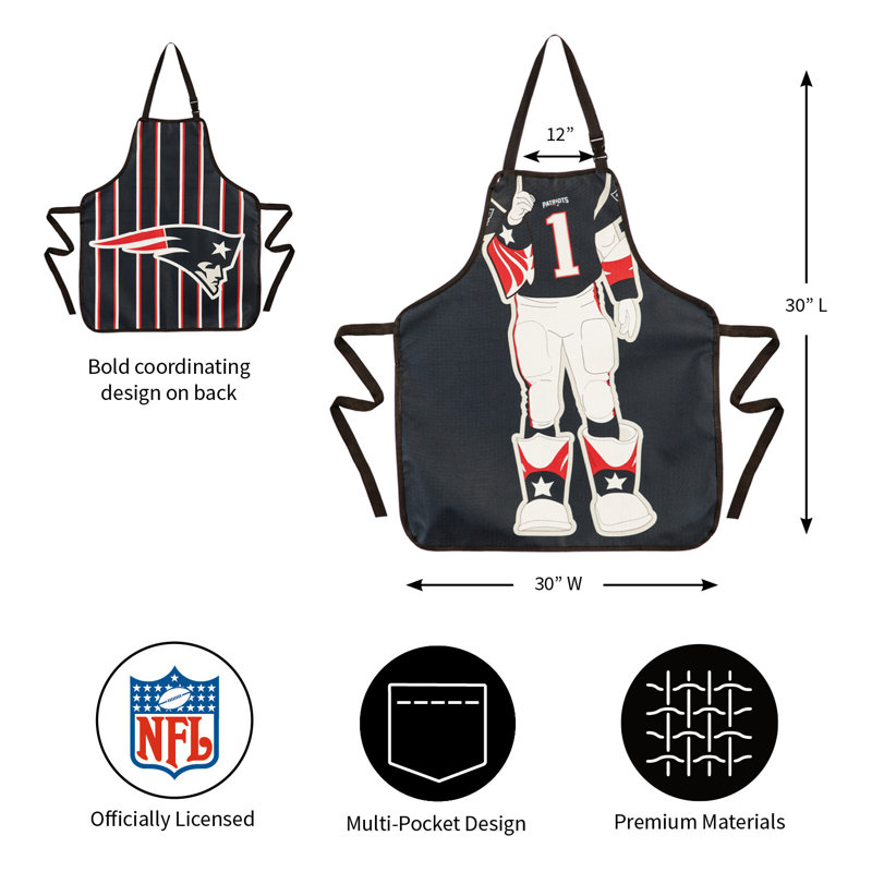 NFL Double Side Grilling Apron, New England Patriots