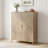 Toraino 43.3‘’H Modern 2-Door Storage Cabinet with Herringbone Doors & Gold Legs