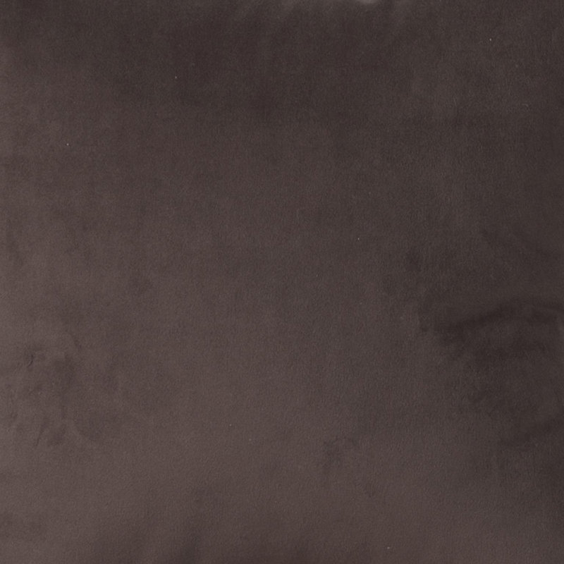 Upholstered Pouf, Bella Chocolate Performance Velvet