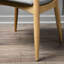 Ensemble de 2 chaises rétro en bois d'hévéa avec dossier ergonomique et coussins moelleux, naturel et gris, parfait pour le confort et le style