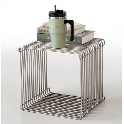 Simple Square Retro End Table  Accent Table for Living Room