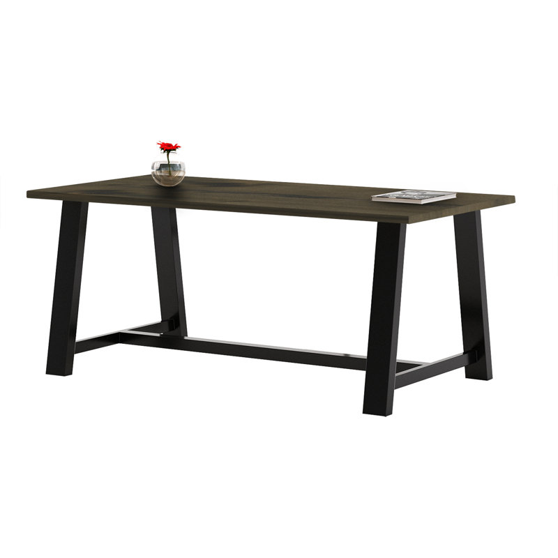 Midtown Solid Wood Breakroom Table, 30" H x 72" L x 42" W, Barnwood