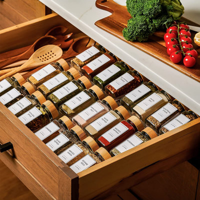 24 pots en verre d'épices 4 oz