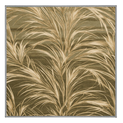 Machine Washable Botanical Brown Area Rug