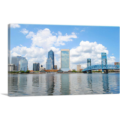 «Jacksonville Florida City Skyline», reproduction de photo sur toile tendue