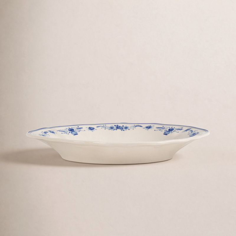 Vila Pasta Bowls, Beige/Blue