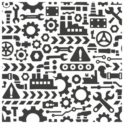 Tapisserie murale Industrial Tools