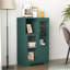 Armoire de plancher en bois avec 2 portes en verre et 2 espaces de rangement-1643918320