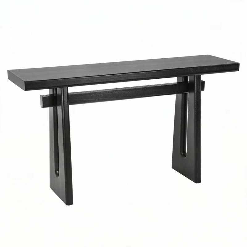 59.2"Long Console Table Sofa Table, Black