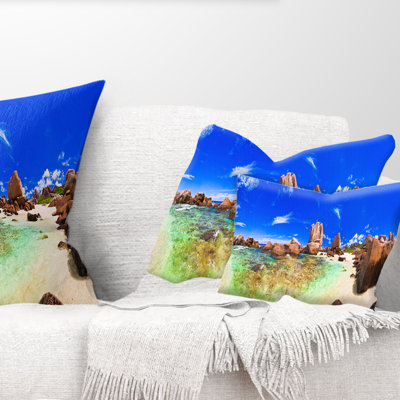 Coussin lombaire avec paysage tropical